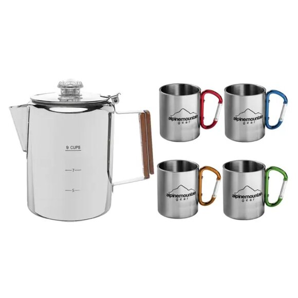 Alpine Mountain Gear 5-piece Stainless Steel Coffee Set - Picture 2 of 8
